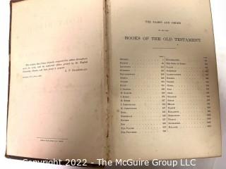 Leather Bound Family Bible with Family Record, Henry Bill Publishing Co. 1885 