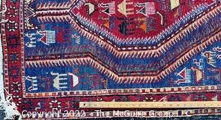 Hand Knotted Balouch Persian Wool Rug or Runner.  38" x 96"