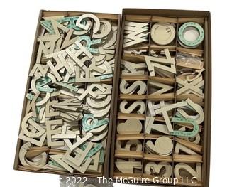 Box of Card Board Sign or Marquee Letters and Numbers in Box