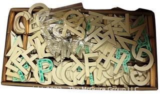 Box of Card Board Sign or Marquee Letters and Numbers in Box