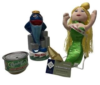 Three (3) Promotional Toys for Chicken of the Sea and Star Kiss Tuna.