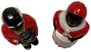  Set of Aunt Jemima & Uncle Mose Celluloid Salt &Pepper Shakers