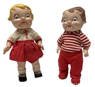 Two (2) Campbell Soup Kids Promotional Toy Dolls. 