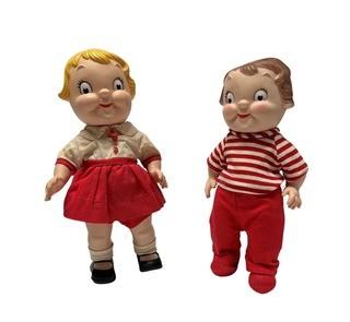 Two (2) Campbell Soup Kids Promotional Toy Dolls. 