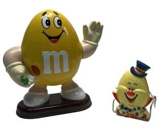 M&M Plastic Standing Promotional Toy and Humpty Dumpty Toy