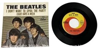 Classic Rock Vinyl 45 RPM Record: The Beatles "Eight Days A Week" w/photo cover sleeve (EX condition)