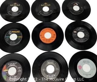 Classic Rock Vinyl 45 RPM Records: The Honeycombs, The Platters, Neil Sedaka, Connie Francis, Dion, Herman's Hermits, The 4 Seasons, Patty Duke, Jan & Dean