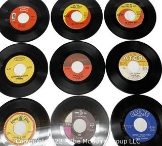 Classic Rock Vinyl 45 RPM Records: Cher, Buddy Starcher, Sonny & Cher, The Kinks, The Beach Boys, The Searchers, The Lovin Spoonfill