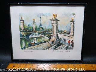 Framed Parisian cityscape 