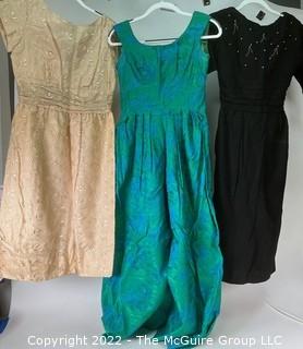 Three (3) Vintage Evening Dresses, Unsized. 