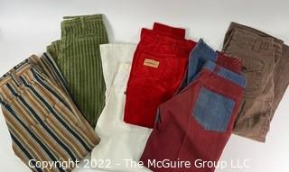 Six (6) Pairs of Vintage 1960's Pants.  Unsized. 