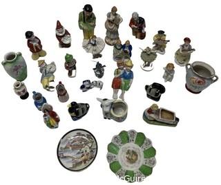 Collection of Porcelain Made in Occupied Japan Figurines and Pin Dishes. 