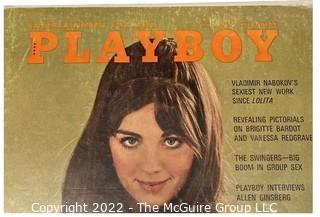 Eight (8) Vintage Playboy Magazines circa 1960's