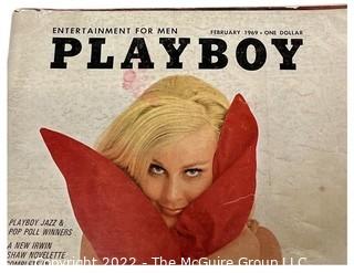 Eight (8) Vintage Playboy Magazines circa 1960's