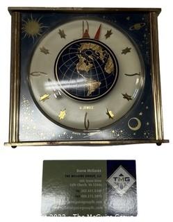 World Map Made In Germany 4 Jewels Electric Clock. Untested