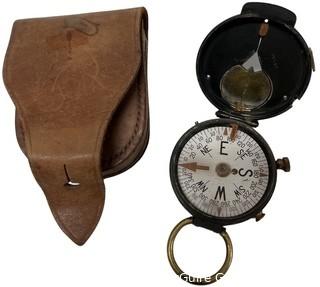 Antique Compass U.S. Engineer Corps Cruchon & Emons Paris Compass in Original case Serial No. 21506