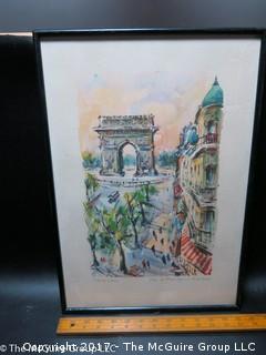 Framed Parisian cityscape