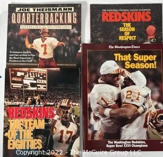 Four (4) Redskins Football Magazines