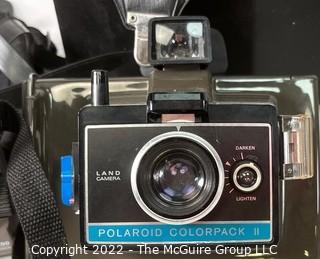 Sears 35mm Camera, Polaroid Camera and Grundig World Band Receiver