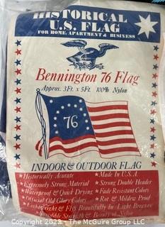 Historical Bennington Flag, Bugle, Beaded Belt, Stitcher and Poker Book