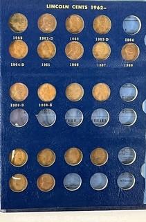 Partial Filled Lincoln Cent Whitman Folder