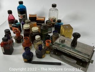 Vintage Drafting & Drawing Inks in Bottles