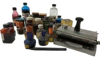 Vintage Drafting & Drawing Inks in Bottles