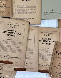 Vintage Eastman-Kodak Film Supplies in Original Packaging.  Includes Film Sheaths, Printing Masks, Paper, Tissue etc