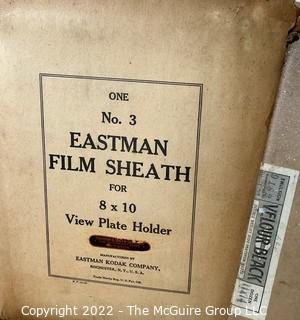 Vintage Eastman-Kodak Film Supplies in Original Packaging.  Includes Film Sheaths, Printing Masks, Paper, Tissue etc