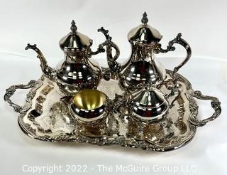 Five (5) Piece FB Rogers Silver Plated Tea Set with Tray