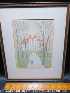 Framed original landscape; signed lower right