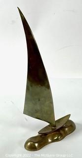 Brass Sail Boat Figurine