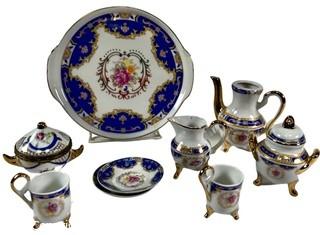 Limoges Porcelain Hand Painted Coffee or Tea Set