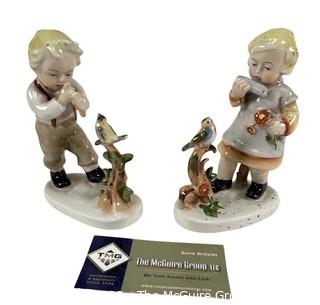 Two (2) Carl Schneider Grafenthal Made in Germany  Porcelain Figurines of Children