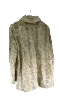 Silver Sculpted Mink Fur Coat Jacket Made by Barbatsuly Furs, Garden City, Long Island