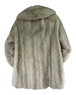 Silver Mink Fur Coat Jacket Made by Barbatsuly Furs, Garden City, Long Island