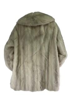 Silver Mink Fur Coat Jacket Made by Barbatsuly Furs, Garden City, Long Island