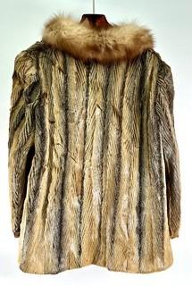 Variegated Brown Mink Fur Coat Jacket Made by Barbatsuly Furs, Garden City, Long Island