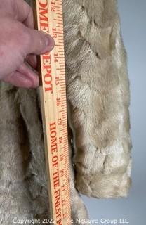 Silver Sculpted Mink Fur Coat Jacket with Shawl Collar Made by Barbatsuly Furs, Garden City, Long Island