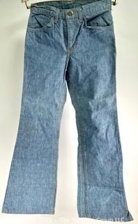 Three (3) Pairs of Vintage Levi's Flair Bell Bottom Jeans.  Various Sizes 