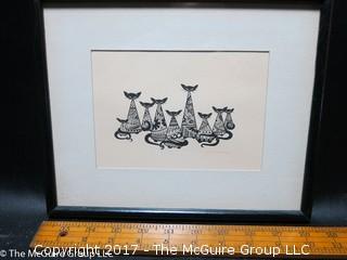 Framed print of cats