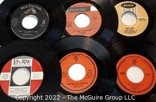 Classic Rock Vinyl 45 RPM Records: J. Frank Wilson and The Cavaliers, Skeeter Davis, Freddy Cannon, Trini Lopez, The Association, Gerry & The Pacemakers