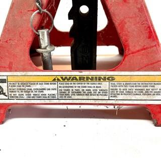 Pair of 6 Ton Model 7-006P Professional Pinned Ratcheting Jack Stands 