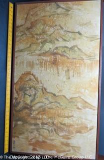 Framed Batik painting; signed 