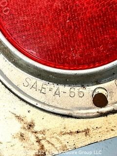 Two metal Tool Boxes: Hammer and Emergency Road Reflective Sign