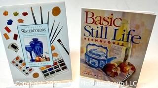 Art Books and Pastels Pencil Set and Watercolor Set.