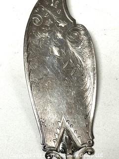 Pair of Antique Sterling Silver Serving Utensils, Pie Server and Serving Fork.  274 grams 