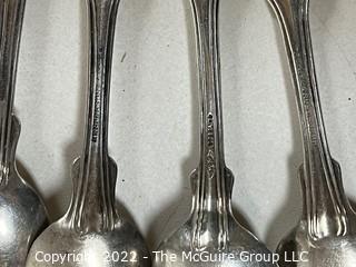 Fourteen (14) Pieces of Sterling Silver Flatware, Some Made by Henderson.  588 grams. 