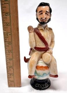 Ceramic Pottery Fidel Castro Liquor Decanter, Made in Japan.