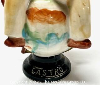 Ceramic Pottery Fidel Castro Liquor Decanter, Made in Japan.